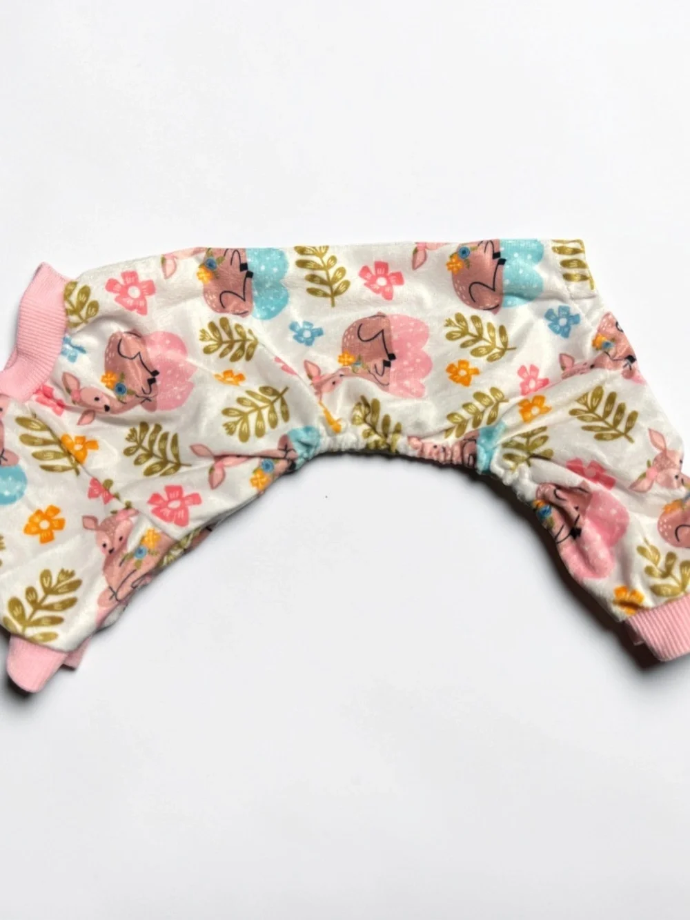CuteBone Small Dog Pajamas Deer Print Puppy Onesie Soft Pet Jumpsuit NWOT
